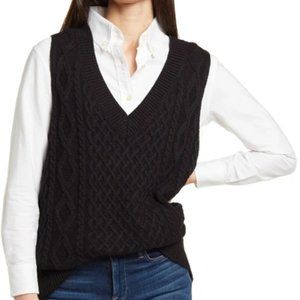 NEW RDI Cable knit sweater vest in Black size L